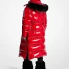 Faux Fur Trim Nylon Ciré Puffer Coat Faux Fur Trim Nylon Ciré Puffer Coat