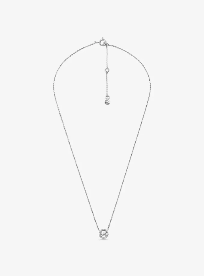 Fulton Halsband med Pavé-logotyp och ädelmetallplätering i sterlingsilver