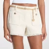 Ögonfrans-Tweed Mini Shorts