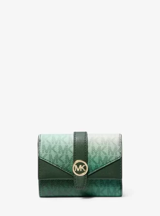 Greenwich Medium Ombré Signature Logo Tri-Fold Plånbok