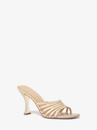 Haisley metallisk lädersandal