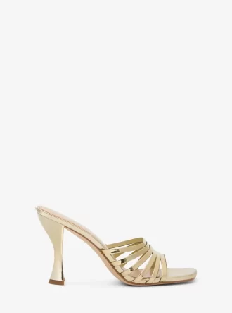 Haisley metallisk lädersandal