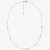 Halsband i sterlingsilver med kubisk zirkonia och pläterad ädelmetall Halsband i sterlingsilver med kubisk zirkonia och pläterad ädelmetall