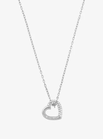 Halsband med hjärtformad pavélänk