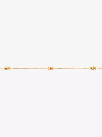 Halsband med logotyp i sterlingsilver, pläterat i ädelmetall