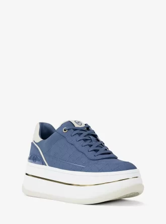 Hayes Crocodile Präglad Mocka Platåsneaker