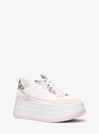 Hayes lädersneaker med platå