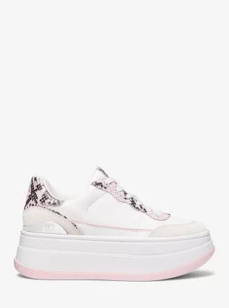 Hayes lädersneaker med platå