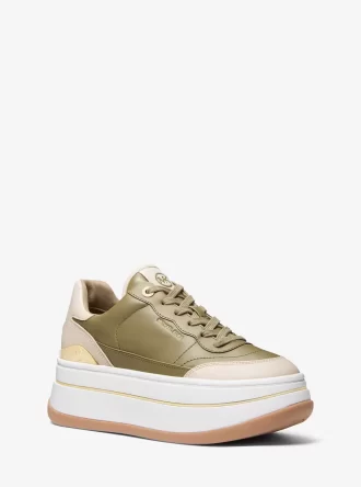 Hayes tvåfärgade läderplatåsneaker