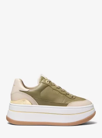 Hayes tvåfärgade läderplatåsneaker