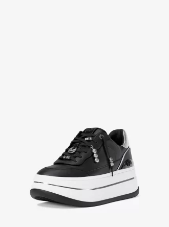 Hayes utsmyckade lädersneakers med platå