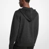 Hoodie i bomullsblandning med nitar