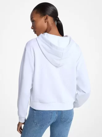 Hoodie med paljetter och grafisk design i bomullsblandning