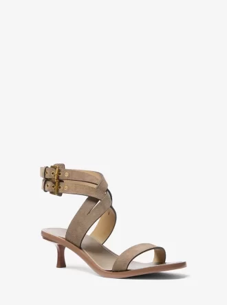 Irene mocka sandal med kitten klack