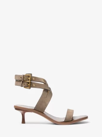 Irene mocka sandal med kitten klack