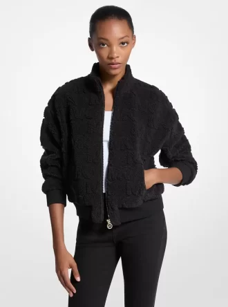 Jacquard Sherpa Jacka med Dragkedja