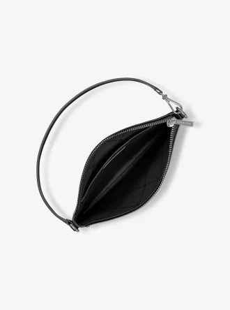 Jet Set Liten konvertibel armbandsväska i läder med stenar