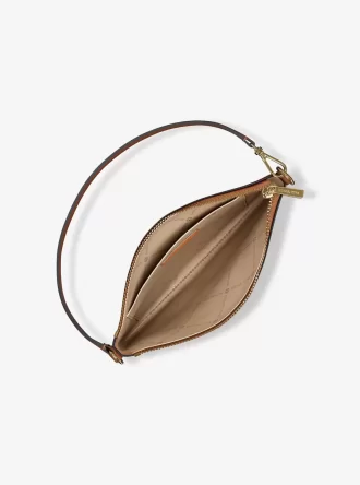 Jet Set Liten konvertibel armbandsväska i läder med stenar
