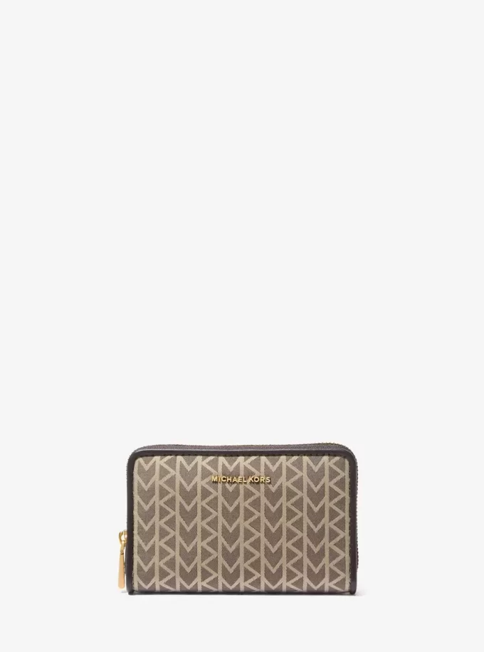 Jet Set Liten MK2000 Logotyp Jacquard Plånbok Jet Set Liten MK2000 Logotyp Jacquard Plånbok
