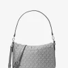 Jet Set Medium Signature Logo Print Vävd Pochette Axelremsväska