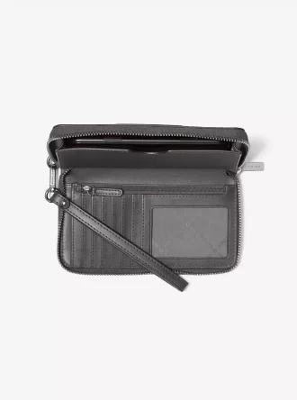 Jet Set stor metallisk signaturlogotyprandig smartphone-plånbok Jet Set stor metallisk signaturlogotyprandig smartphone-plånbok