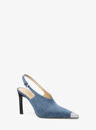 Kasia Denim Slingback Pumps