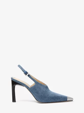 Kasia Denim Slingback Pumps