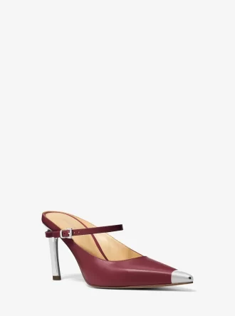 Kasia Läder Hög Mule Pumps