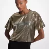 KORS paljettmönstrad boxig t-shirt KORS paljettmönstrad boxig t-shirt