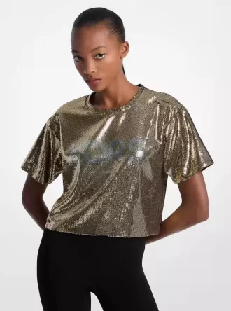 KORS paljettmönstrad boxig t-shirt