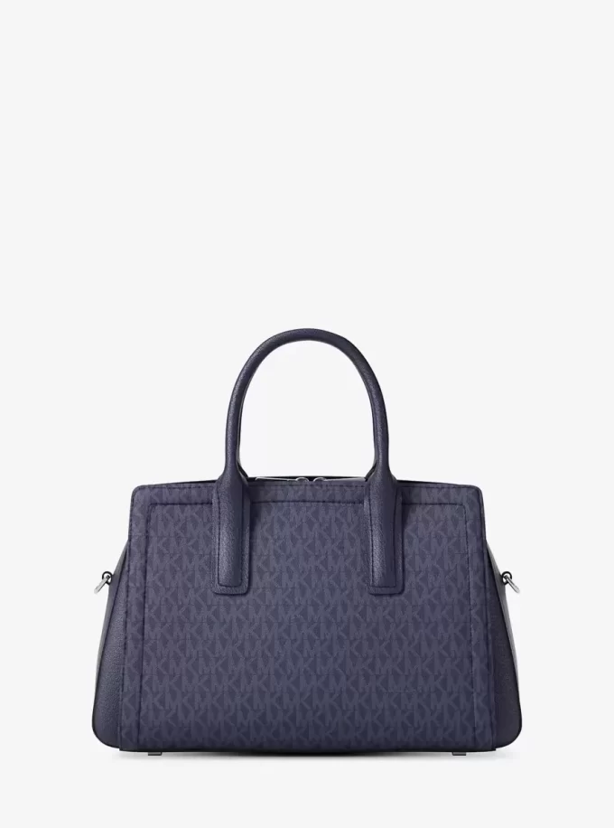 Laila Medium Signature Logo Satchel Laila Medium Signature Logo Satchel