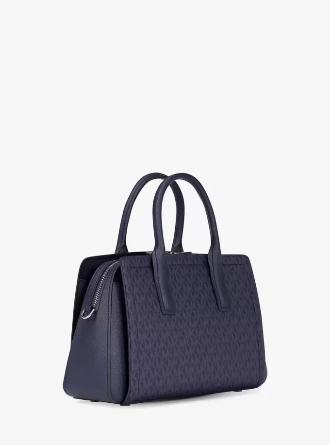 Laila Medium Signature Logo Satchel Laila Medium Signature Logo Satchel