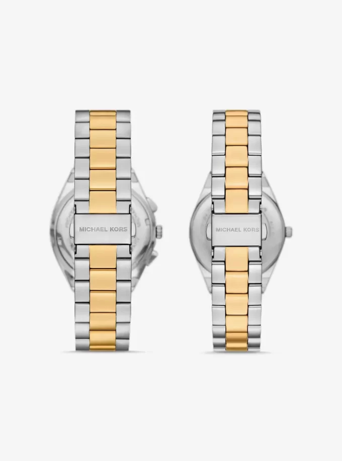 Lennox His and Hers Pavé tvåfärgad klocka