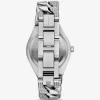 Lennox Pavé Silverfärgad Curb-Link-klocka
