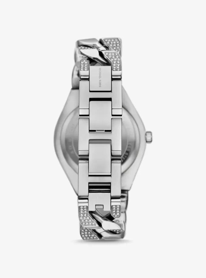 Lennox Pavé Silverfärgad Curb-Link-klocka