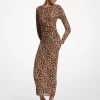 Leopardmönstrad nylonklänning i mesh Leopardmönstrad nylonklänning i mesh