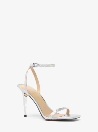 Liana Metallic Snake Präglade Lädersandaler