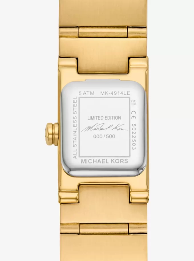 Limited Edition Mini Darrington Pavé Bezel guldfärgad klocka