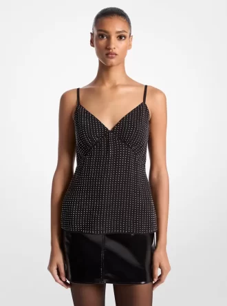 Linne med Georgette-motiv och strass