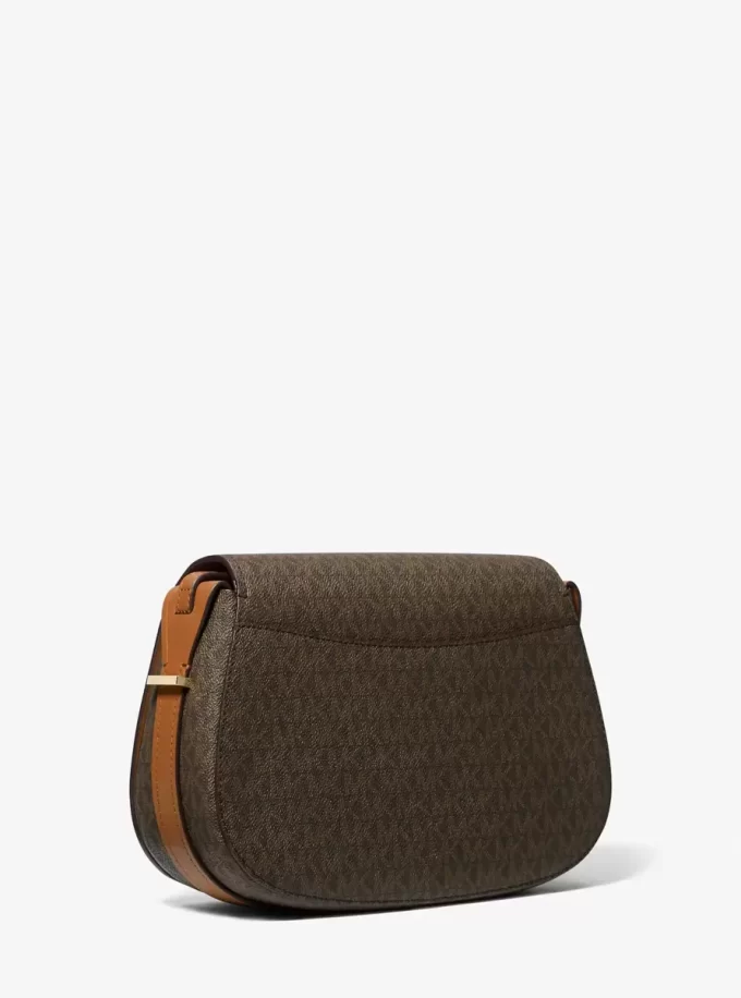 Lydia Medium Signature Logo Messenger-väska
