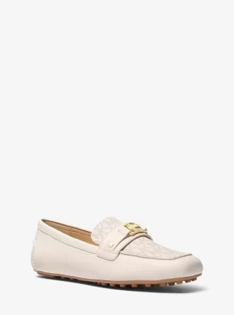 Mandy läder- och signaturlogotypmockasinloafer