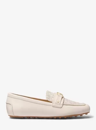 Mandy läder- och signaturlogotypmockasinloafer