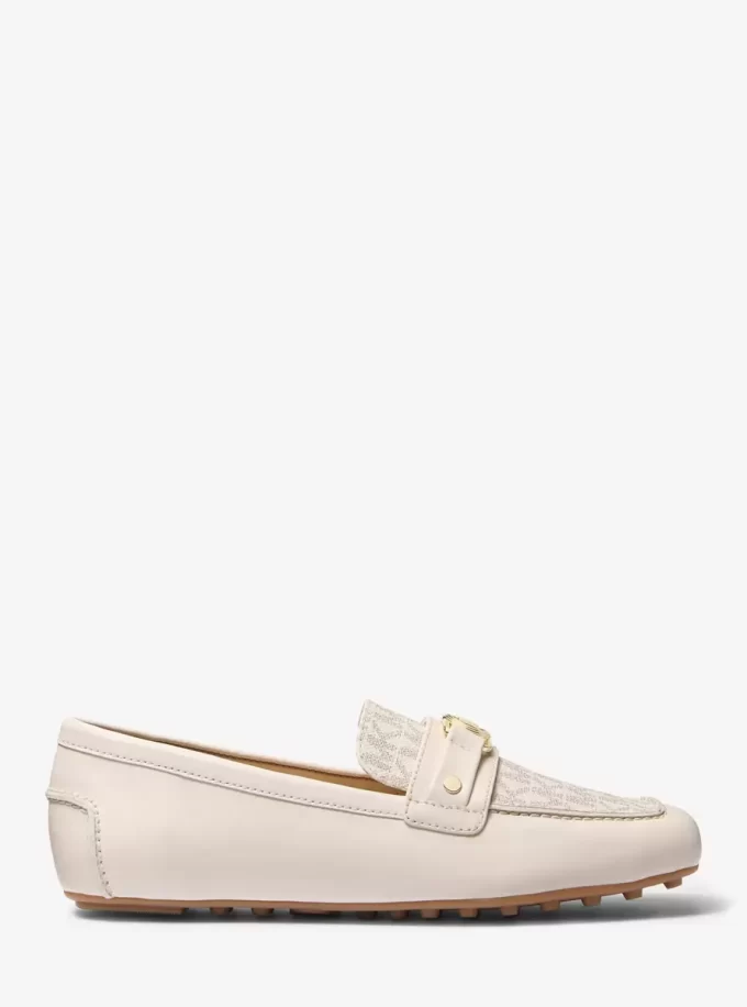 Mandy läder- och signaturlogotypmockasinloafer