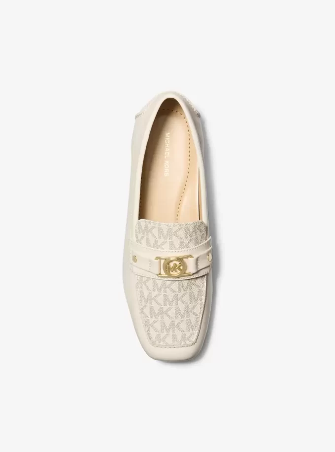 Mandy läder- och signaturlogotypmockasinloafer