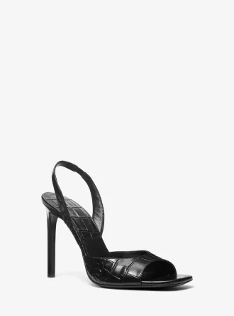 Marisa krokodilpräglad sandal i lackläder