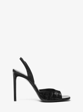 Marisa krokodilpräglad sandal i lackläder
