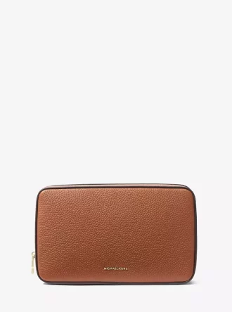Medium Pebbled Läder Tech Organizer