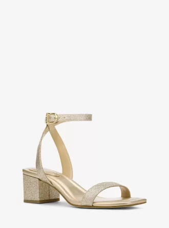Merriam glitterutsmyckade lädersandaler