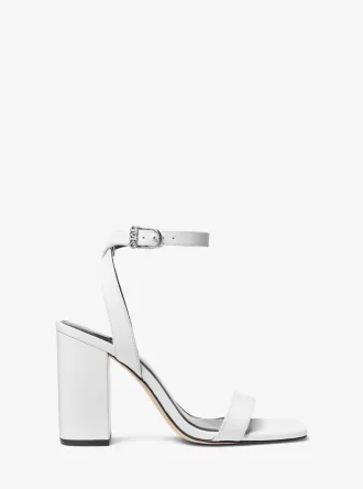 Merriam Lädersandaler med Block Heel