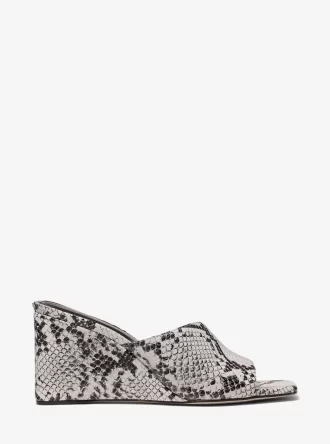 Merriam Snake Präglade Läderkil Sandaler